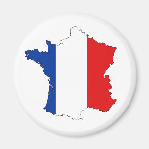 france country map flag label shape magnet