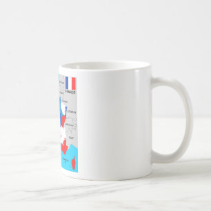 france country political map flag coffee mug