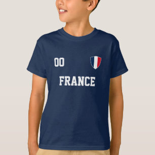 France Custom Name And Number Football Jersey T-Shirt