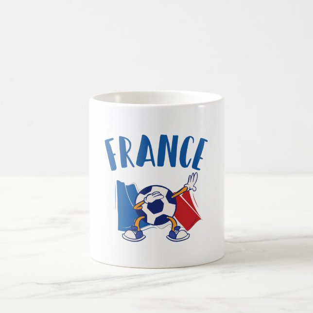 France Dabbing Soccer Ball Flag Coffee Mug (Center)