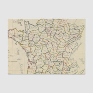 France departments tissue paper