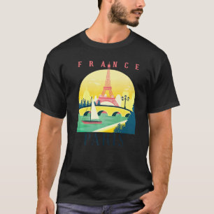 France Eiffel Tower Parisian City French Landmark  T-Shirt