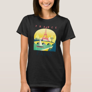 France Eiffel Tower Parisian City French Landmark  T-Shirt