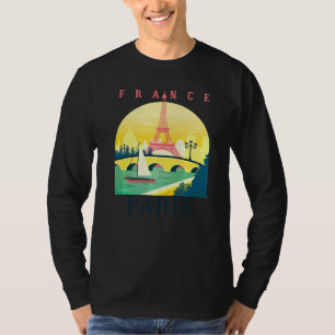 France Eiffel Tower Parisian City French Landmark  T-Shirt