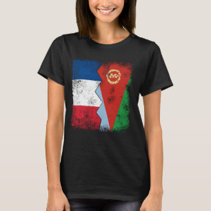 France Eritrea Flags Half Eritrean French Roots Vi T-Shirt