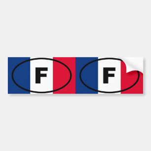 France - F - European oval Bumper Sticker