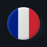 France Flag 6 Cm Round Badge<br><div class="desc">Colours of the flag of France ...  red,  white and blue.</div>