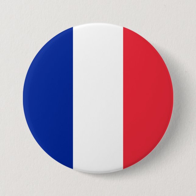 France Flag 7.5 Cm Round Badge (Front)