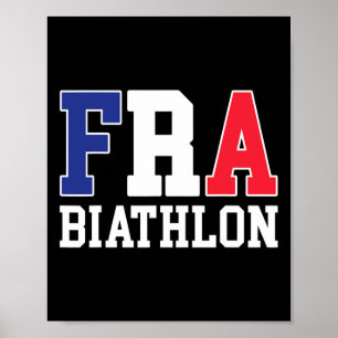 France Flag Biathlonist - French Fra Biathlon Poster