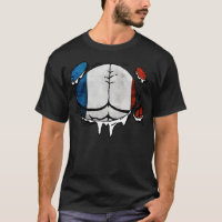 France Flag Body Muscles Funny Ripped