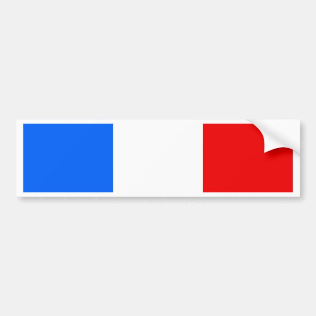 France Flag Bumper Sticker (Front)