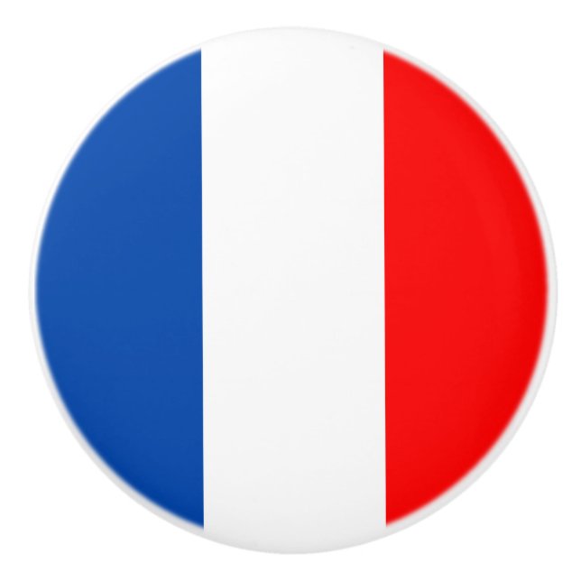 France flag ceramic knob (Front)