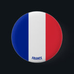 France Flag Charming Patriotic 6 Cm Round Badge<br><div class="desc">France Flag Charming Patriotic Button with the France flag printed all over the button. Country name is subtly integrated in the design on the bottom. Text is fully customisable using "Customise it!" feature. This beautiful France Button is the stylish gift for any occasion. © 2022 CountriesOfTheWorld</div>