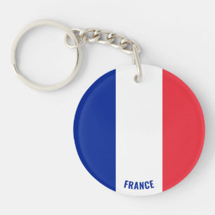 France Flag Charming Patriotic Key Ring