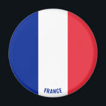 France Flag Charming Patriotic Magnet<br><div class="desc">France Flag Charming Patriotic Magnet with the France flag displayed all over the magnet. Country name is subtly integrated in the design on the bottom. Text is fully customisable using "Customise it!" feature. This beautiful France Magnet is the stylish gift for any occasion. © 2022 CountriesOfTheWorld</div>