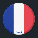 France Flag Charming Patriotic Magnet<br><div class="desc">France Flag Charming Patriotic Magnet with the France flag displayed all over the magnet. Country name is subtly integrated in the design on the bottom. Text is fully customisable using "Customise it!" feature. This beautiful France Magnet is the stylish gift for any occasion. © 2022 CountriesOfTheWorld</div>