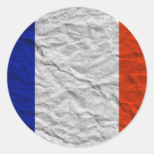 france flag classic round sticker