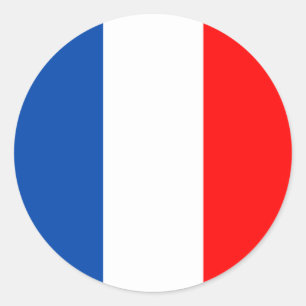 France flag classic round sticker