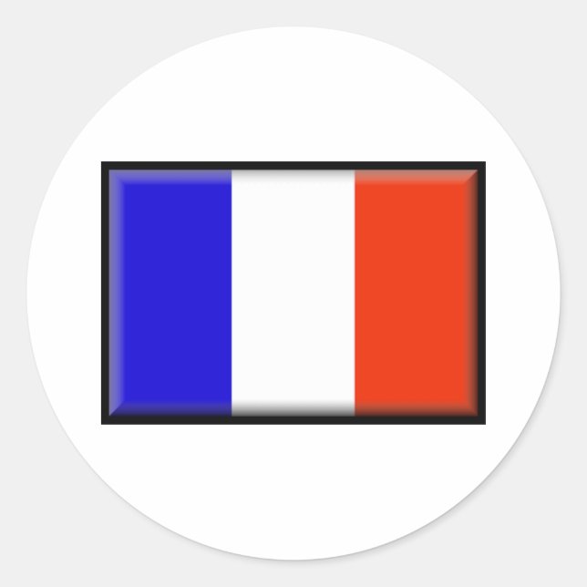 France Flag Classic Round Sticker (Front)