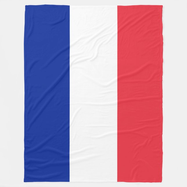 France Flag Fleece Blanket (Front)