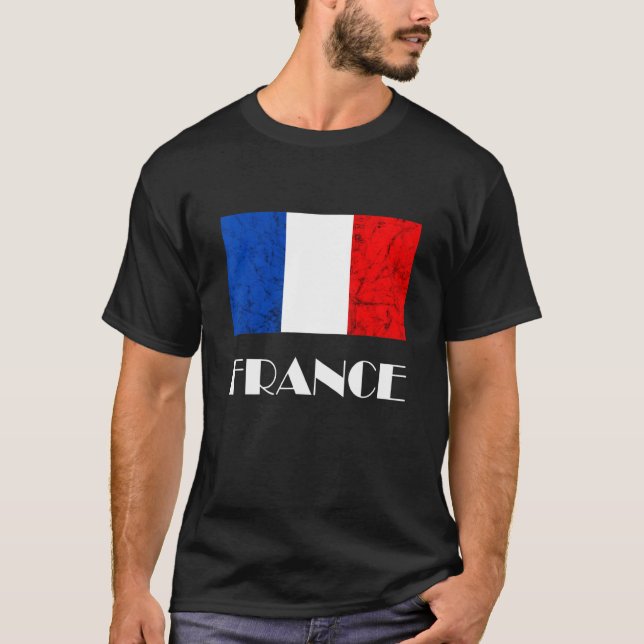 France Flag French Flag French Roots French Pride  T-Shirt (Front)