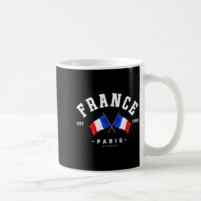 France Flag French Gift France Friend France Paris Coffee Mug (Right)
