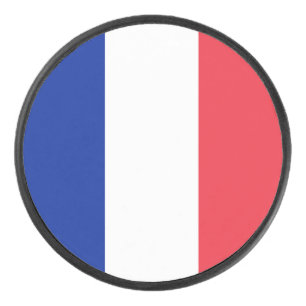France Flag Hockey Puck