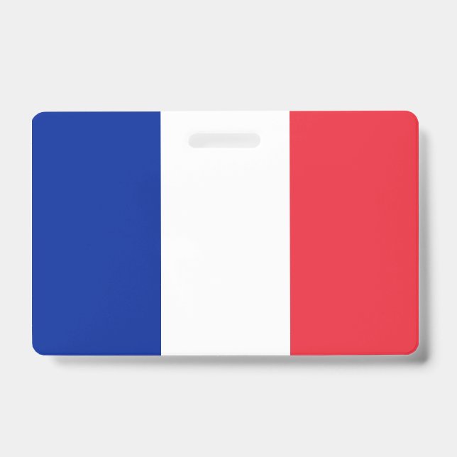 France Flag ID Badge (Front)