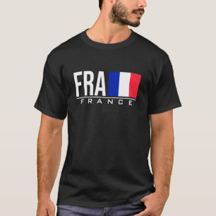 France Flag International Country Code Fra Sports  T-Shirt