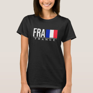 France Flag International Country Code Fra Sports T-Shirt