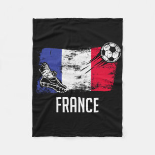 France Flag Jersey French Soccer Team French  Fleece Blanket