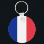 France Flag Key Ring<br><div class="desc">Colours of the flag of France ...  red,  white and blue.</div>