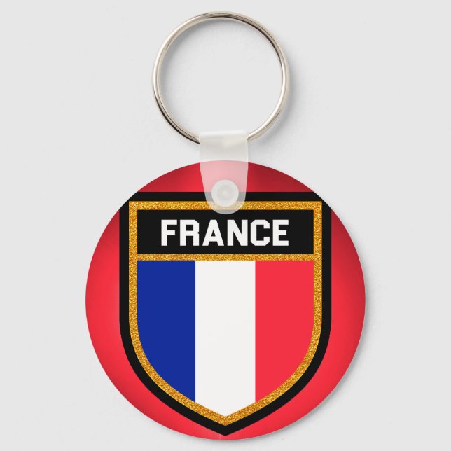 France Flag Key Ring (Front)