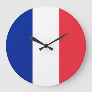 France Flag Large Clock