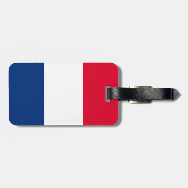 France flag luggage tag (Back Horizontal)