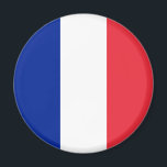 France Flag Magnet<br><div class="desc">Colours of the flag of France ...  red,  white and blue.</div>