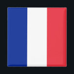 France Flag Magnet<br><div class="desc">The French flag is a vertical tricolour. The used colours in the flag are blue, red, white. The proportion of the French flag is 2:3. The Flag of France was adopted in 1830. The first use of the current flag design was in 1794. The last change to the current French...</div>