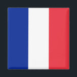 France Flag Magnet<br><div class="desc">The French flag is a vertical tricolour. The used colours in the flag are blue, red, white. The proportion of the French flag is 2:3. The Flag of France was adopted in 1830. The first use of the current flag design was in 1794. The last change to the current French...</div>
