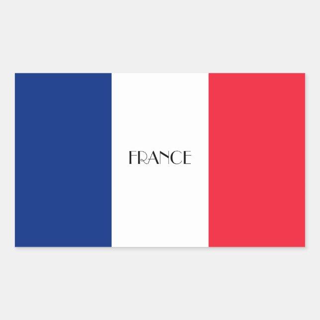 FRANCE: Flag of France Rectangular Sticker (Front)