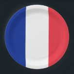 France Flag Paper Plate<br><div class="desc">France Flag</div>