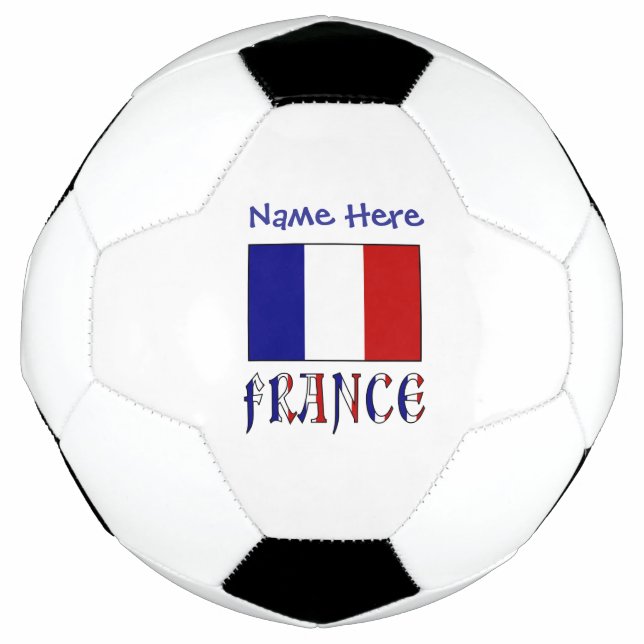 France Flag Personalised  Soccer Ball (Front)
