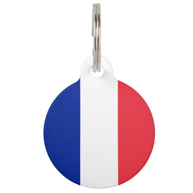 France Flag Pet Tag (Back)