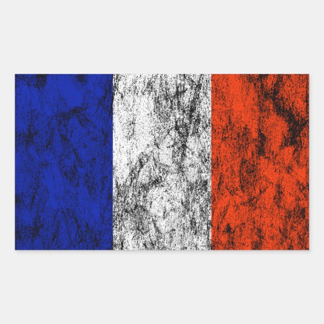 france flag rectangular sticker (Front)