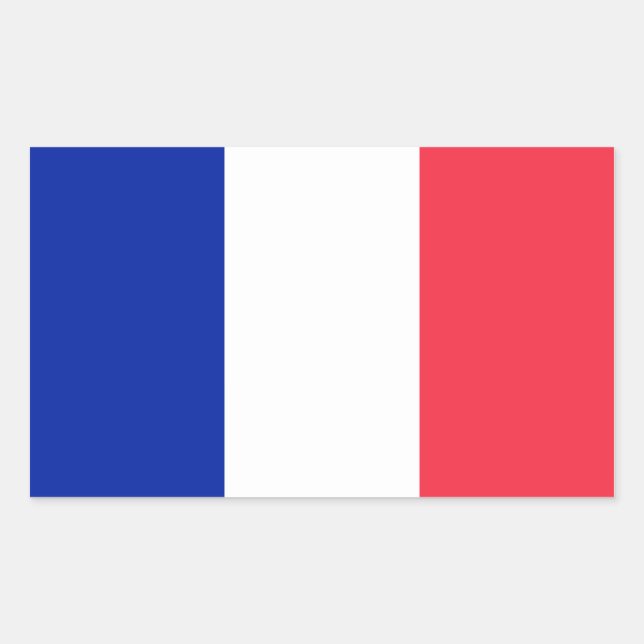 France Flag Rectangular Sticker (Front)