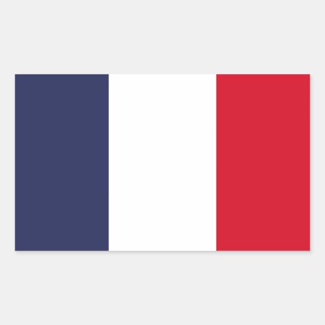 France flag rectangular sticker (Front)