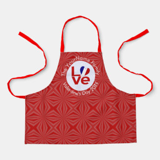 France Flag Red LOVE Personalised Kid's Apron