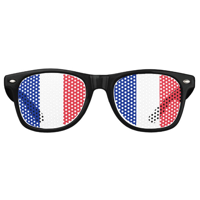 France Flag Retro Sunglasses (Front)