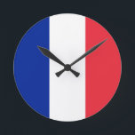 France Flag Round Clock<br><div class="desc">France Flag</div>