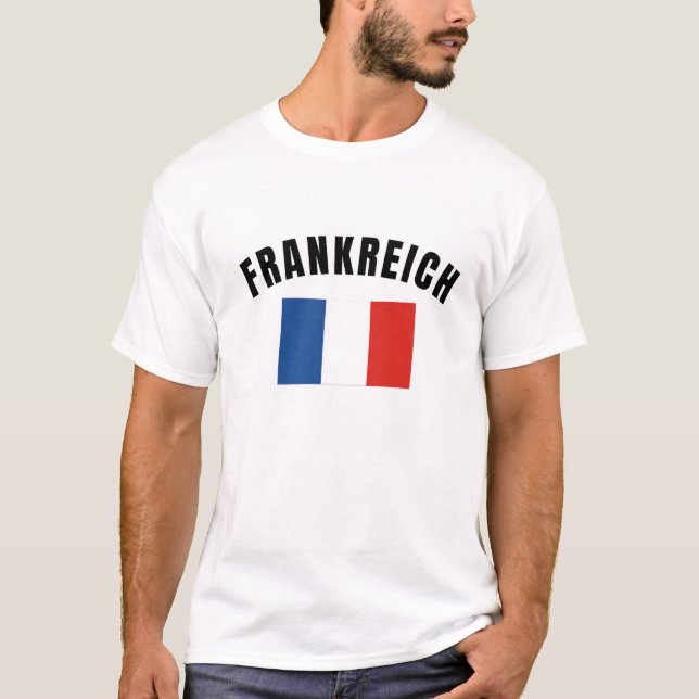 France Flag Soccer Football Team T-shirt (Front)