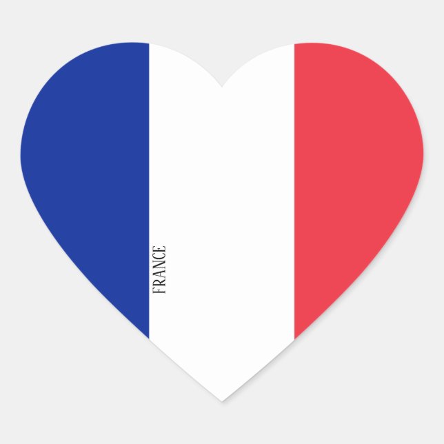 France Flag Splendid Patriotic Heart Sticker (Front)